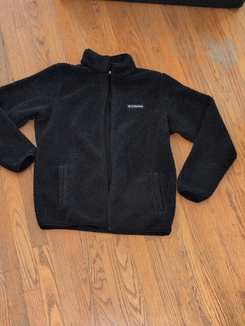 Columbia Black Sherpa Fleece Full-Zip Jacket